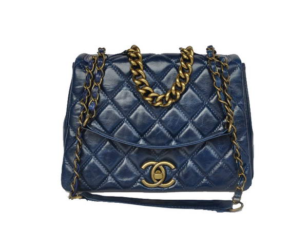 7A Replica Chanel Quilted Calfskin Large Flap Bags A67130 Royalblue